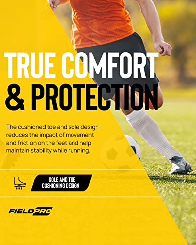 Fieldpro 3 & 4 Pairs Adult & Youth Soccer Socks - 6 Colors Knee High Softball & Baseball Socks Men, Women And Youth | Soccer Socks Men #TOP4