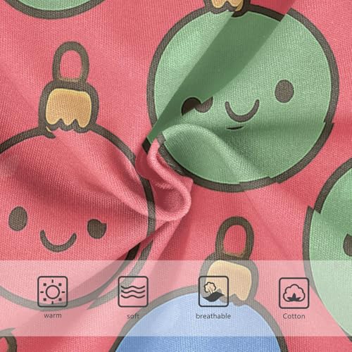 Girls' Cotton Briefs Organic Underwear for Kid Christmas Ornaments Pattern3