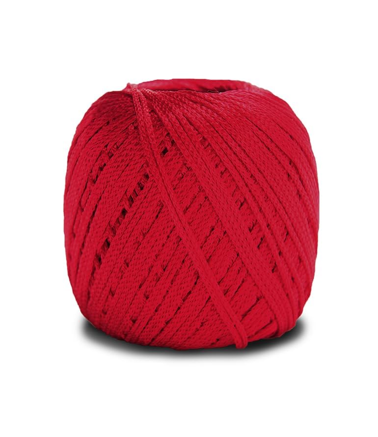 Image of CIRCULO Encanto Yarn 100% Viscose - Luxury & Shine - Light Worsted Weight Yarn - 140 yds, 3.52 oz - Color 3528 - Carmine
