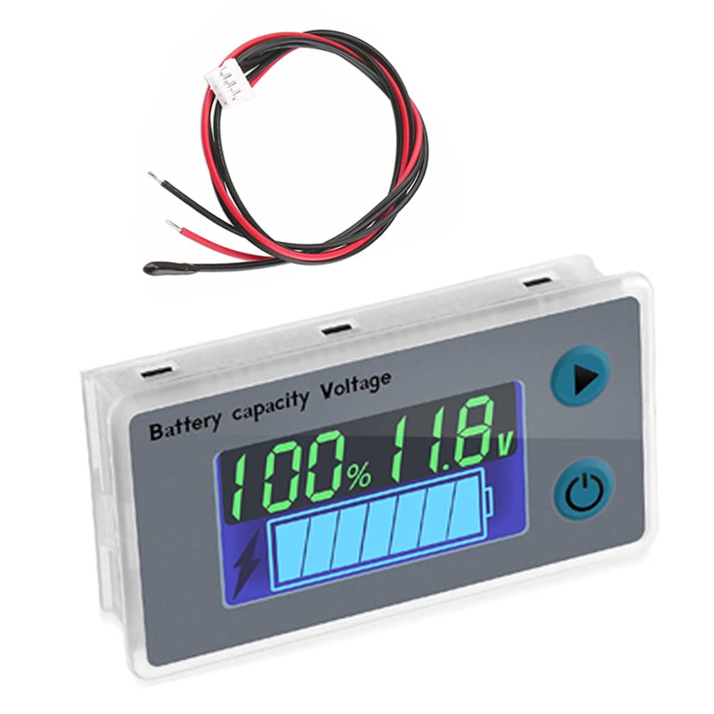 Golf Cart Battery Meter - 10-100V Digital Battery Capacity Voltmeter Tester (36V)