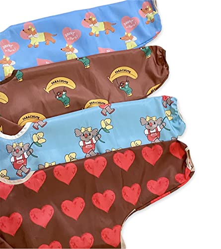 Handamade Baby/Toddler full-cover Bib/Smock [Art & Sensory play, Meal time] Age 6m-3yrs (Turquoise + Koala)