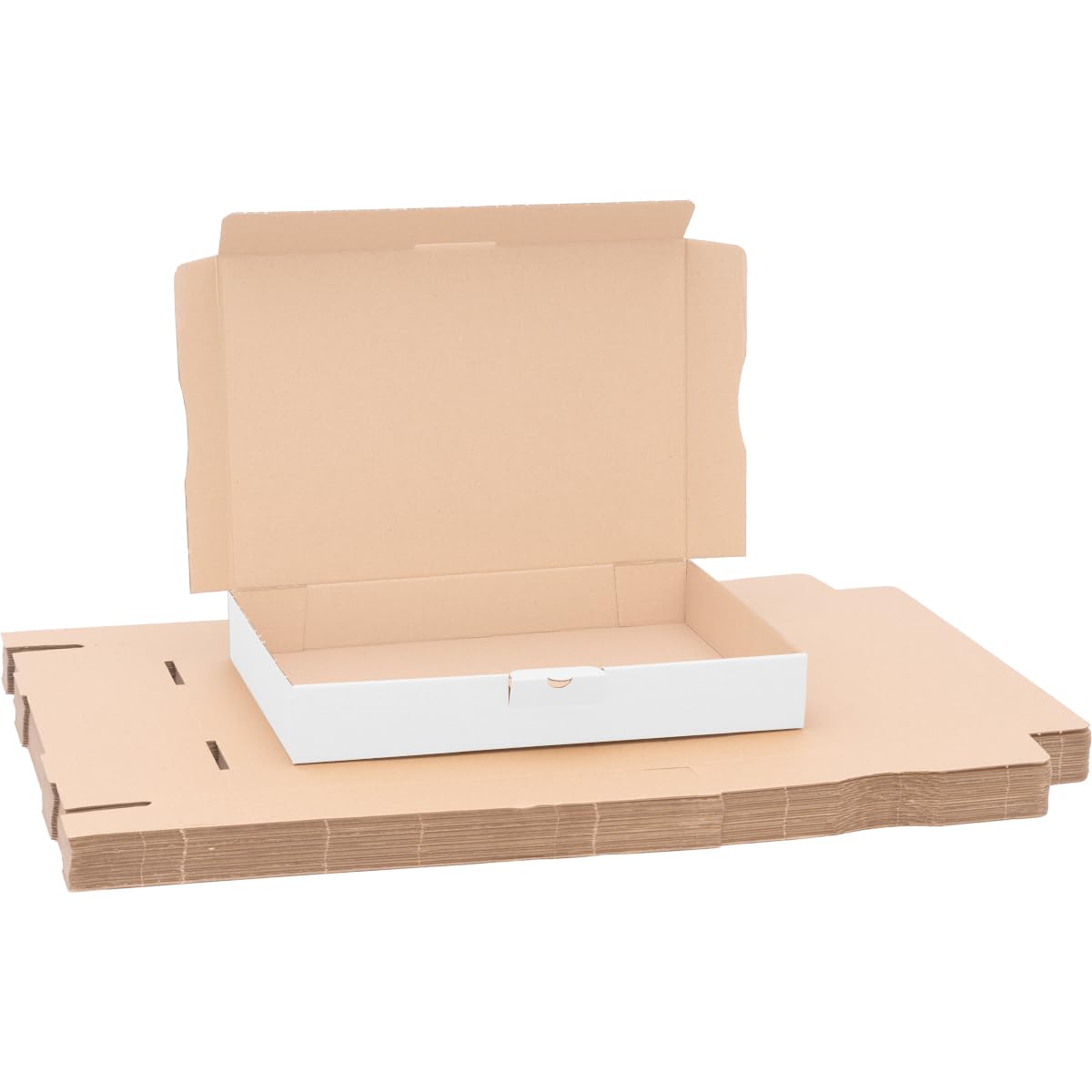 verpacking caja para maxi-cartas 32 x 22,5 x 5 cm embalaje de cartón blanco MB 4 Dimensiones interiores de 31,5 x 22 x 4,5 cm envío por correo paquete de cartón envío de libros 100 unidades