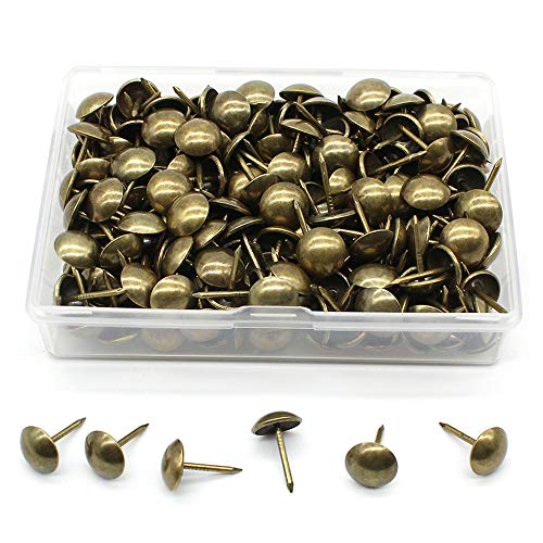 Nigaga - Juego de 200 tachuelas de tapicería para muebles de bronce...