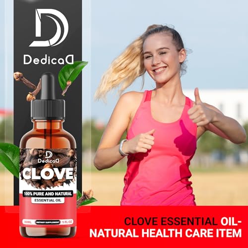 DEDICAD - 1 FL Oz - 30ml - Clove Essential Oil Supplement – for Toothache, Oral Care, Skin & Hair – Clove Oil Organic