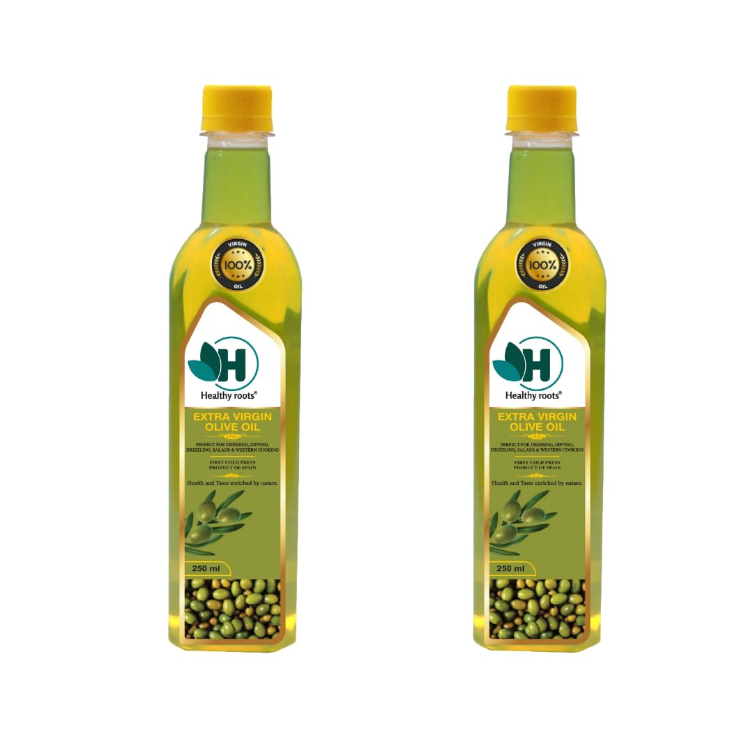 Healthy Roots 100% Spanish Extra Virgin Olive Oil 250Ml - Premium Cold Pressed Extra Virgin Olive Oil For Cooking, Salad Dressing, And Sauteing (250Ml*Pack Of 2). (B0CK4T7J7V) Amazon Price History, Amazon Price Tracker