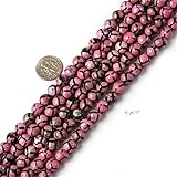  Sweet & Happy Girl\'s store 8mm facettierten Edelstein Pflaume Feuerachat Perlen Str?nge 15 Zoll Schmuckherstellung Perlen