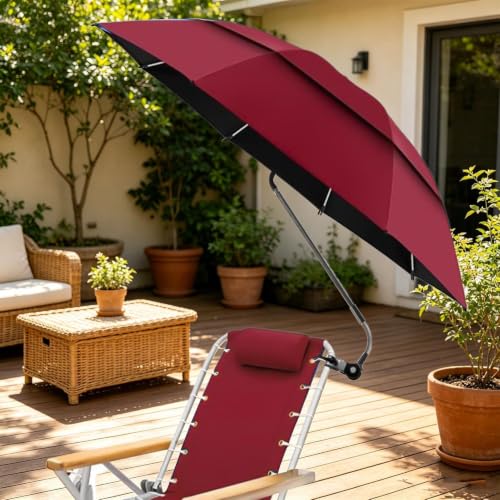 Sombrilla para carritos de golf y sillón de ruedas ajustable con pinza doble 3