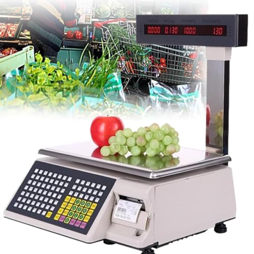 Báscula digital con impresora para supermercados miniatura 1