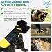 dog armour PRO Schutzweste für Hunde – Schützendes Hundegeschirr gegen Greifvogel- und Tierangriffe – Verstellbar, Würgefrei, Wasserdicht, Reflektierend (S, Gelb)
