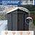 Amopatio 8x10 FT Outdoor Resin Shed, Storage Shed with Floor, Plastic Sheds for Bike, Garden Tools, Sheds & Outdoor Storage with Lockable Door, Window & Vents,Dark Grey