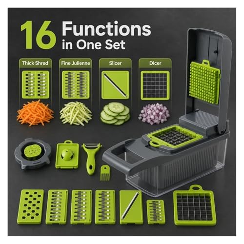 Multi-cortador de verduras 16 en 1 para cocina miniatura 5