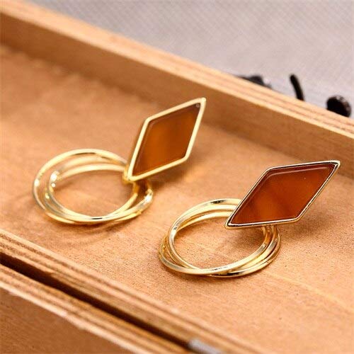 Boucles d'oreilles pendantes géométriques vintage faites main pour femmes
