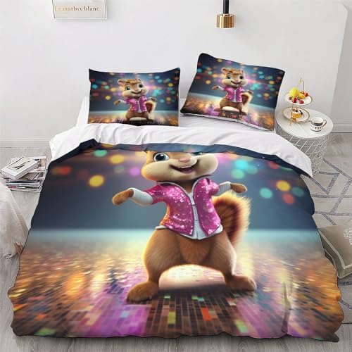 Housse de couette écureuil mignon en microfibre pour des nuits cocooning - 6