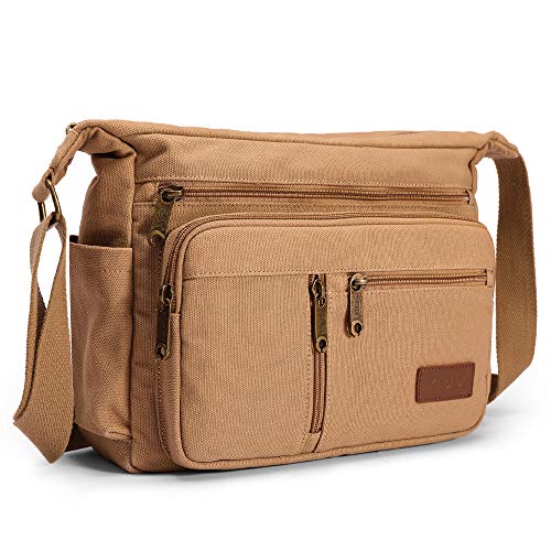 XINCADA Mens Messenger Bag Satchel Bags Canvas Laptop Bag Crossbody Shoulder Bags for Travel and Work