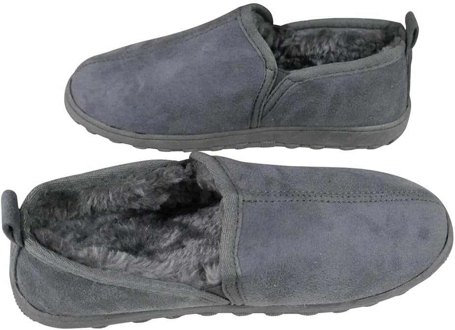 Women’s Slippers With Arch Support Orthotic Insoles Faux Fur Lined Warm Cosy & Comfortable Relieve the Pain from Plantar Fasciitis For Indoor Use Non Slip Sole - Grey (6 UK)