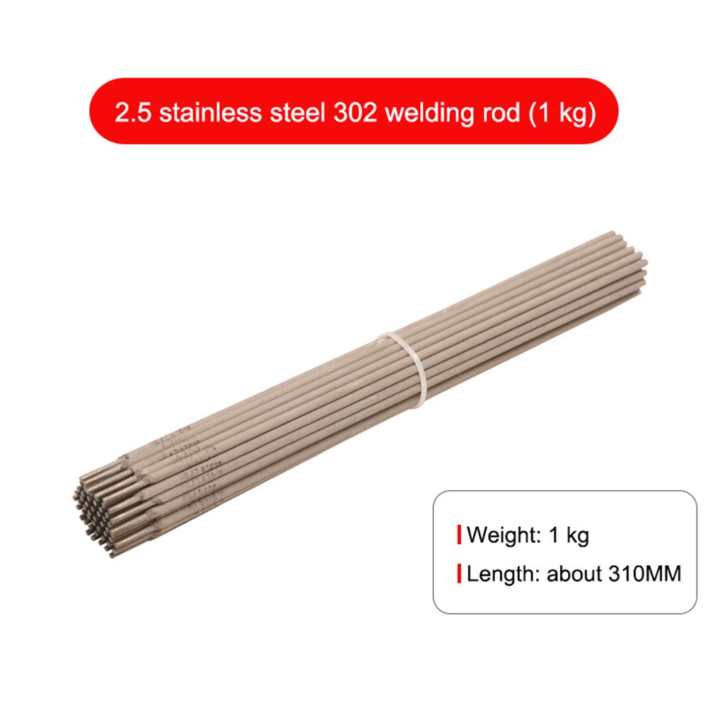 Electrodos De Soldadura, Electrodo De Acero Inoxidable 302, J422Ø2.5 / Ø3.2 / Ø4.0 Pequeño Chapoteo Escoria Fácil De Eliminar Ajustar El Empuje Apto para Soldadores, Soldadura,2.5(302.1KG)