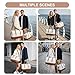 Travel Duffel Bag, Weekender Overnight Bag for Women with Trolley Sleeve, Carry On Bag for Airplanes Sport Tote Gym Bag with Shoes Compartment.(Beige)