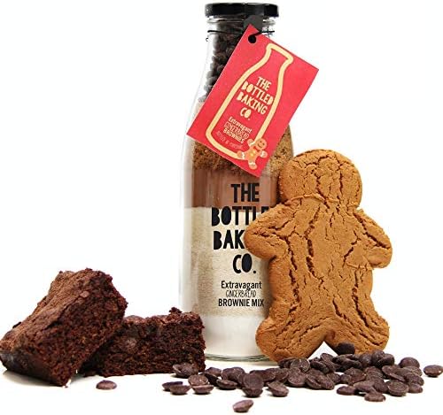 Bottled Baking Co Extravagant Gingerbread Brownies, Premade Brownie Baking Mix With Instructions For Making Your Own Gingerbread Brownies (Makes Approx. 12 Gingerbread Brownie Slices)