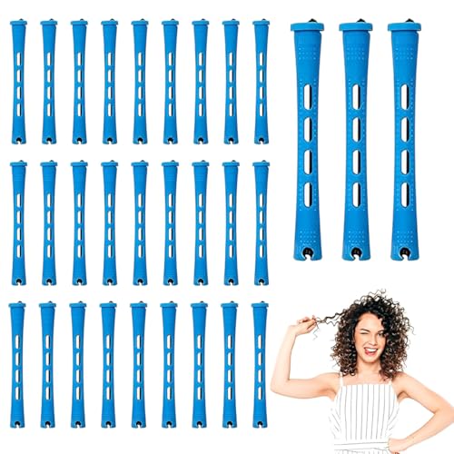 ZORTVUL 30 Piezas Pequeño Tamaño Rulos Pelo, Rulos Para El Pelo,Heatless Hair Curlers Kit,Rolos Cabello Kits Para Mujeres Para Natural Hair Long Short Hair Styling Tool Rizadores De Pelo(0,9Cm