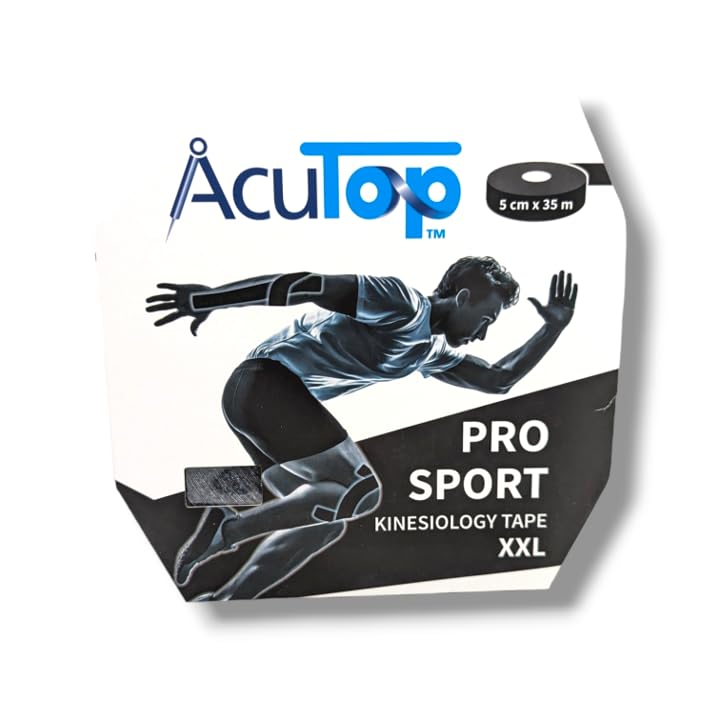 AcuTop Pro Sport Kinesiologie Tape XXL, 5cm x 35m (Schwarz)