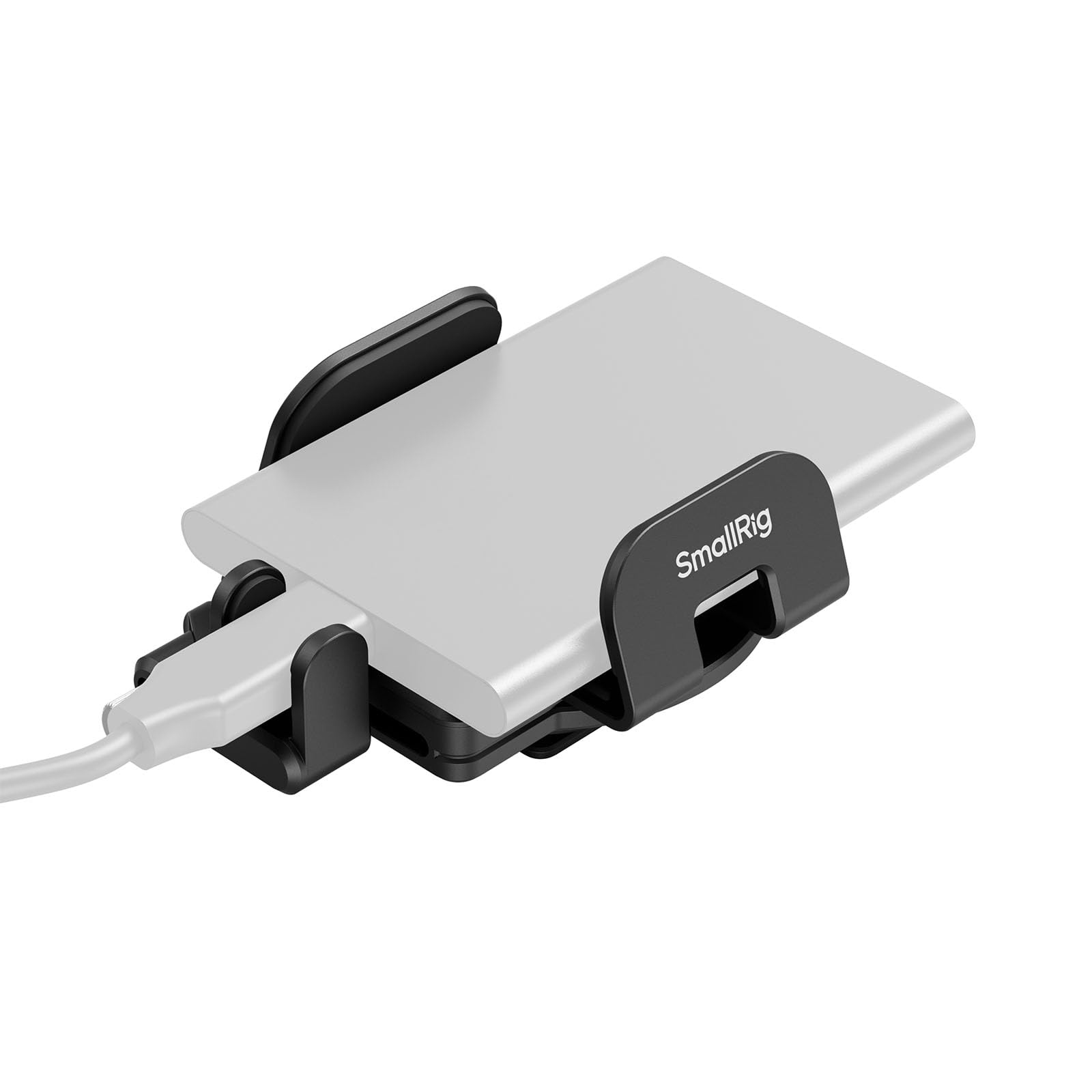 SMALLRIG Soporte universal para SSD con abrazadera de cable de zapata fría, abrazadera de 40-60 mm de ancho, soporte de montaje SSD para MagSafe, para Samsung T5 T7 SSD, para SanDisk SSD, compatible