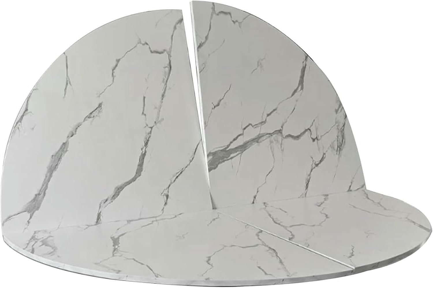 Large Round Foldable Table Top Only, Solid Wood Round Folding Table Top Extender Semi-FoldableTabletop Circle Wooden No Legs Temporary Replace