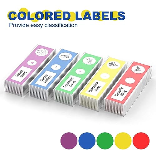 Plastic Prepared Microscope Slides, Cainda 60pcs Animals Insects Plants Flowers Biological Sample, Stereo Microscope Slide for Students Adult Biology Science Programs