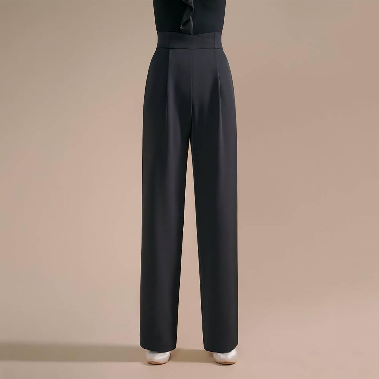 Pantalones Baile Latino Mujer Pantalones Anchos Baile De Salón Ropa De Baile Entrenamiento Diario Estándar Nacional para Mujer