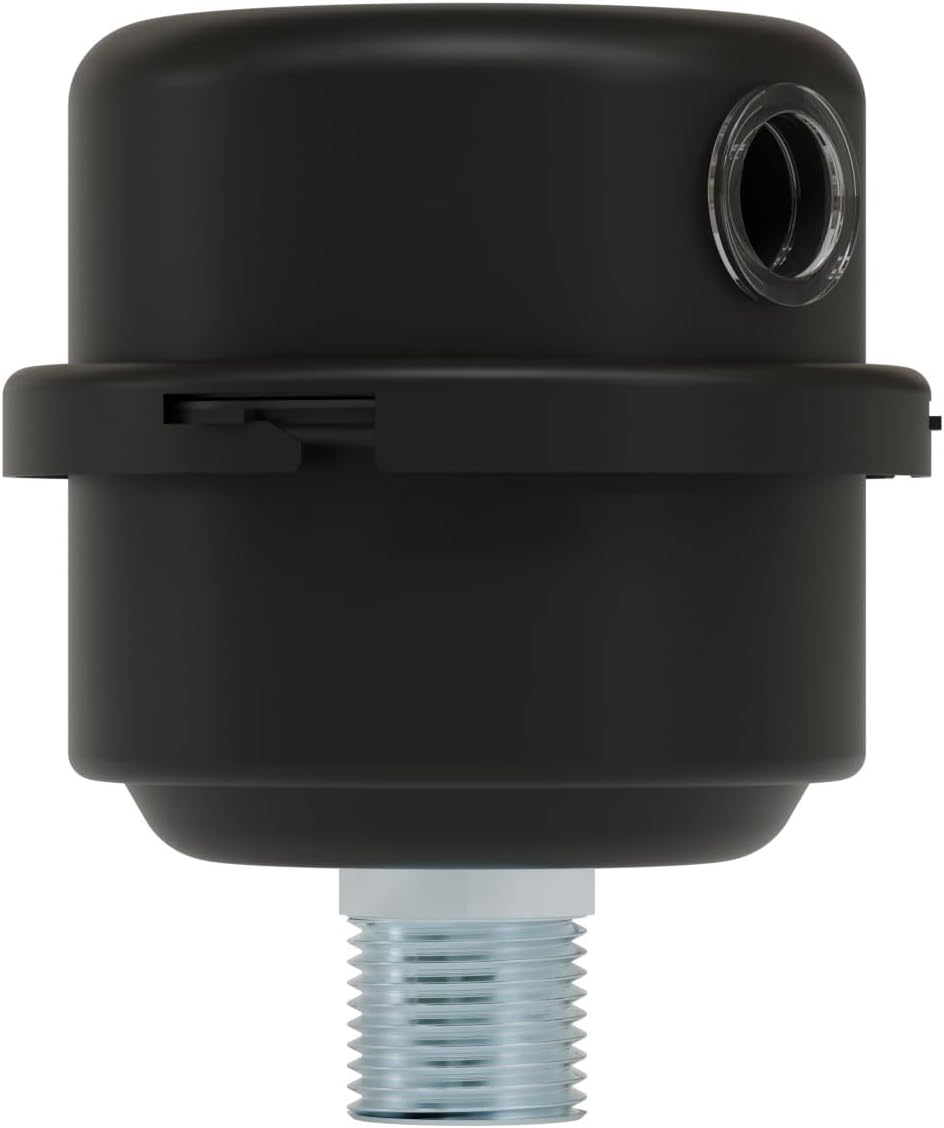 Solberg FS-06-050 Filter Silencer, 1/2" MPT Outlet, 3-13/16" Height, 3-1/4" Diameter, 12 SCFM