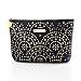 Makeup Bag, Wuhua Gold Pattern Cosmetic Bag with Zipper, Toiletry/Travel Bag for Brushes Jewelry Accessories Collection, Single Layer Storage Bag for Women
