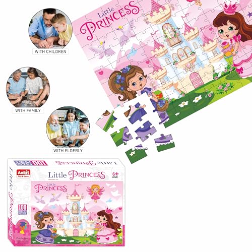 Image of Ankit Toys & Games 100-Piece Jigsaw Puzzle for Kids, Educational, Develops Motor Skills & Cognitive Learning (Little Princess)