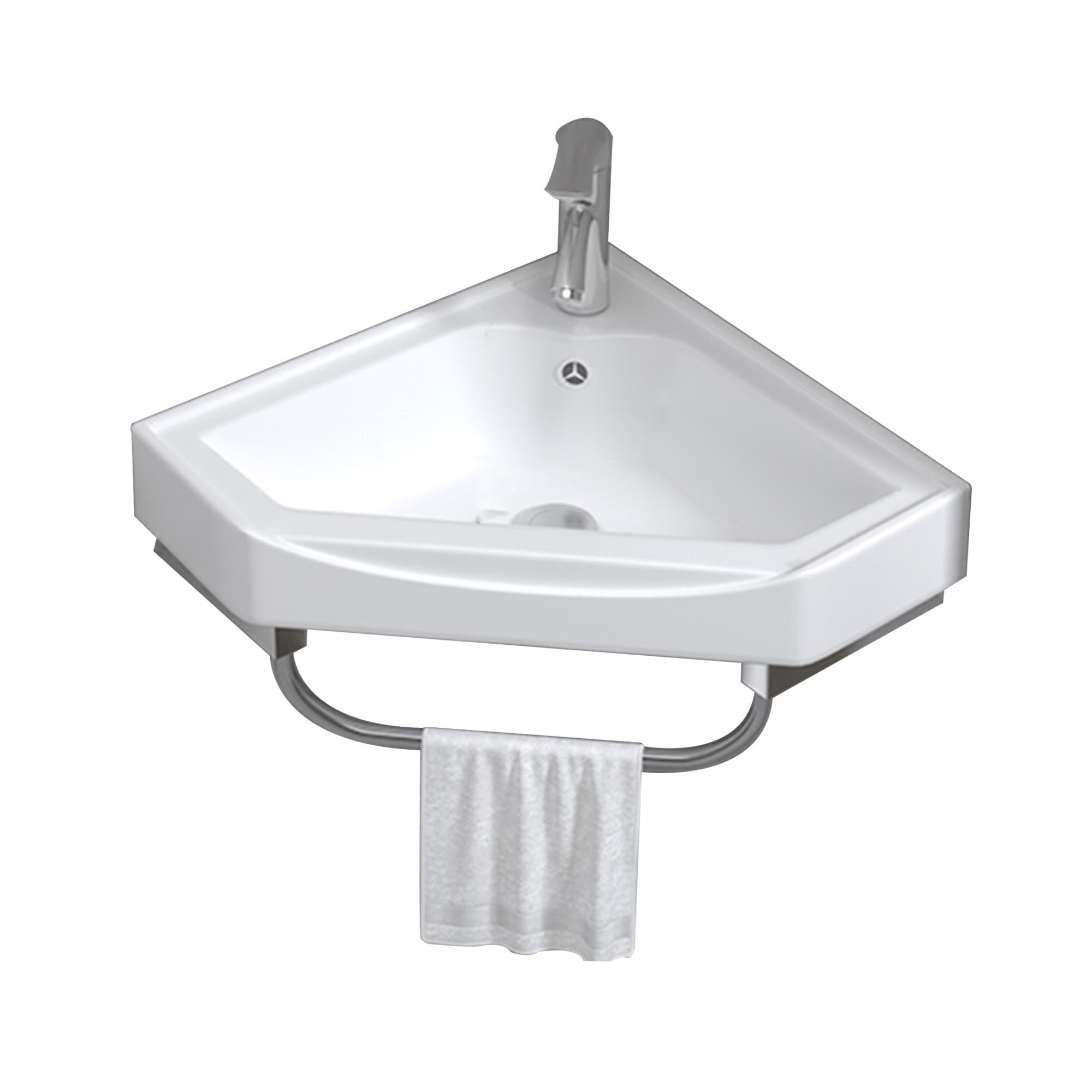 SGKOMN Small Bathroom Vanity with Sink Floating Vanity Bathroom Clearance Bathroom Vanities Wall Mounted with Hanging Towel Rack for Small Space, 47cm/18.50in