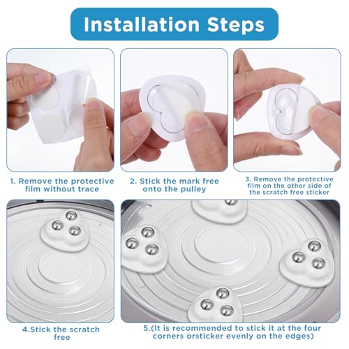 12 Stück Kugelrollen Schwerlast Selbstklebende Geräterollen 360 Grad Lenkrollen Mini Universalrollen Möbel Rollen Rollenrad Zum Kleben Für Küche Küchengeräte Kaffeemaschine Mixer（2）