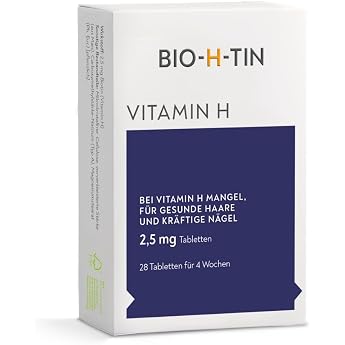 Bio-H-Tin Vitamin H 2.5 mg for 4 Weeks Tablets 28 Pieces Prevent a deficiency of vitamin H