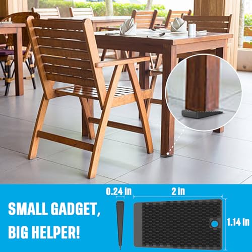Image of Furniture Levelers, 32 Piece Jar 2 inch, Rubber Shims for Leveling, Black Wedge for Table Toilet Refrigerator Piano, Non-Slip Shims for Home Improvement and Work, Cuttable and Stackable (Pack of 2)