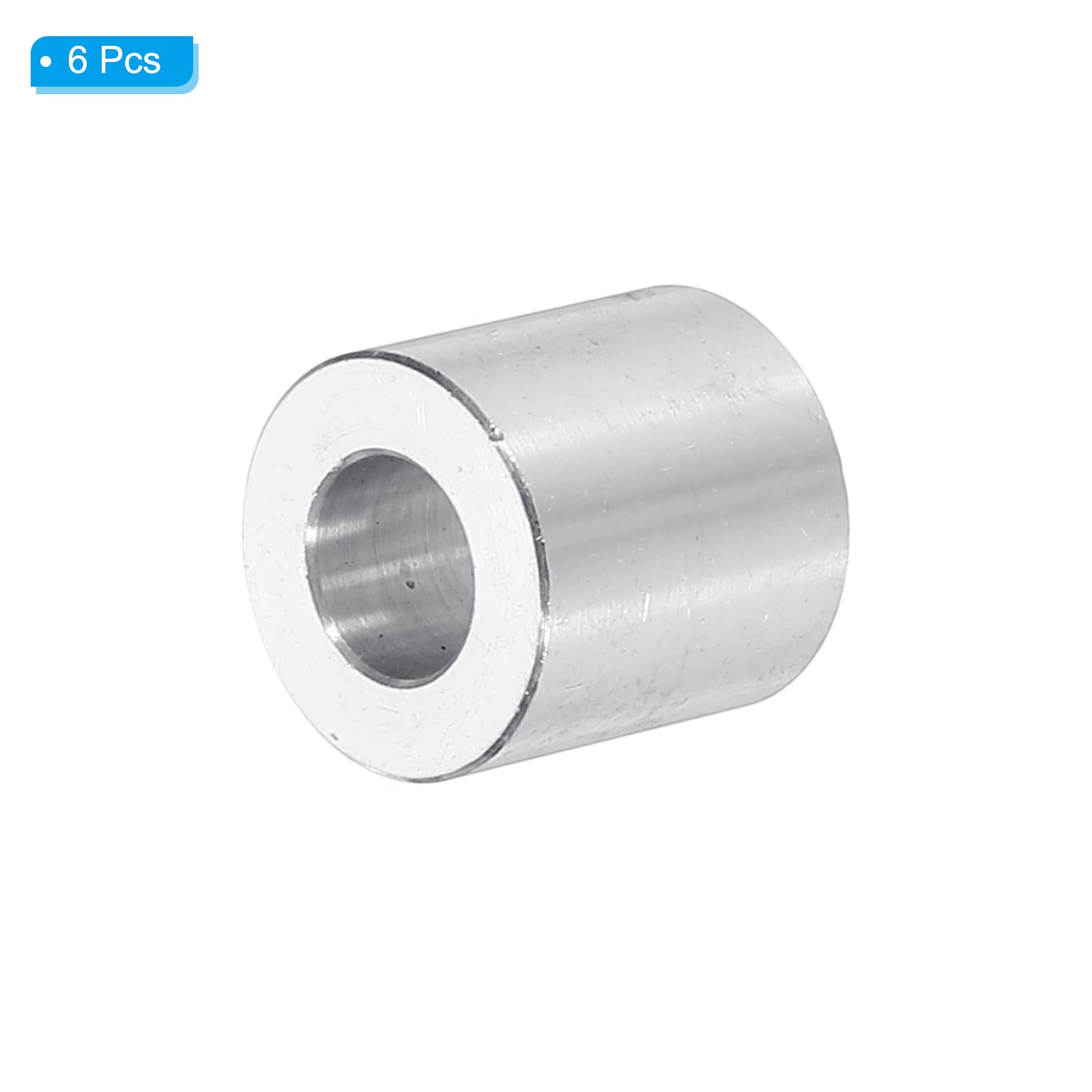 PATIKIL M8 Aluminum Spacers, 6pcs 5/16" x 5/8" Round Metal Spacers for 5/16 or M8 Screw Bolts - Image 3