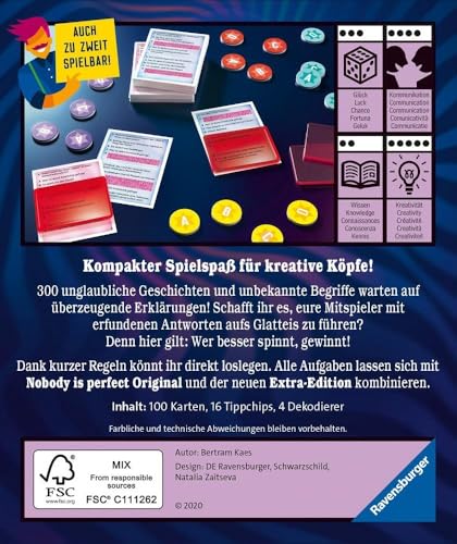 Ravensburger Nobody Is Perfect Mini Edition 30 Min Jeu De Cartes Famille - vue 5