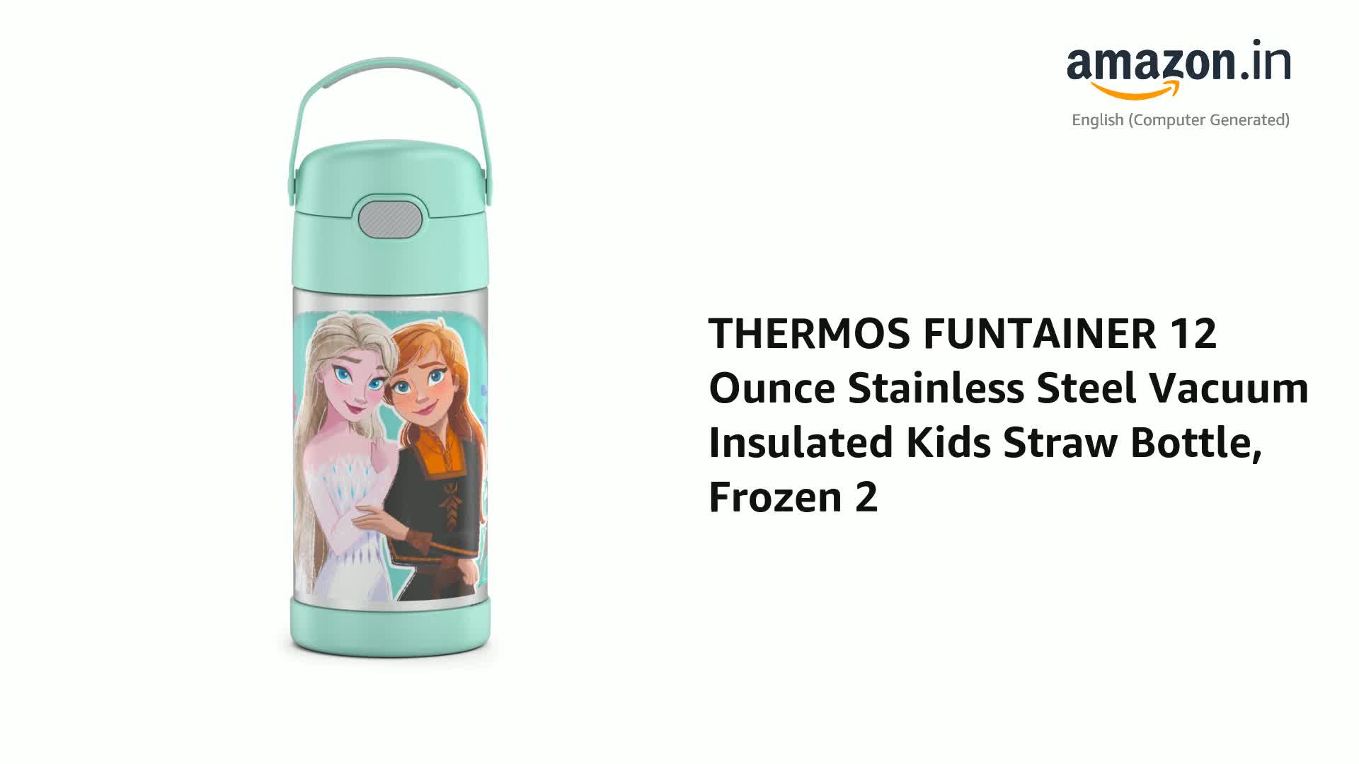 THERMOS FUNTAINER 12 Ounce Stainless Steel Vacuum Insulated Kids THERMOS FUNTAINER 12 Ounce Stainless Steel Vacuum Insulated Kids