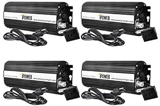 iPower GLBLST1000DX4 4-Pack Horticulture 1000 Watt Digital Dimmable Electronic Ballast for Hydroponic HPS MH Grow Light, 4 Pack, Black