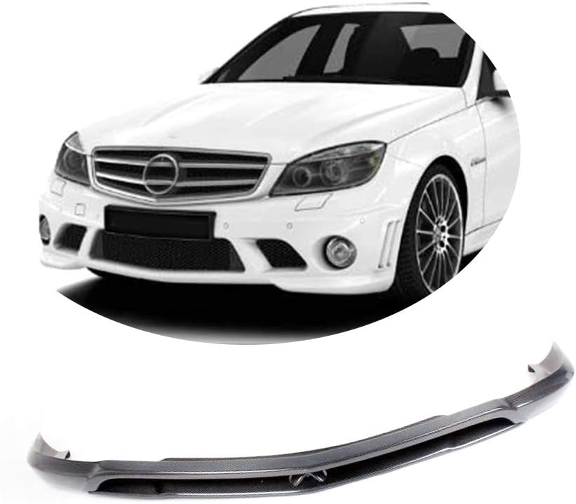 For Mercedes Benz C Class W204 S204 C63 AMG Sedan Wagon 2008-2011 Car Tuning Carbon Fiber Front Bumper Lip Chin Spoiler