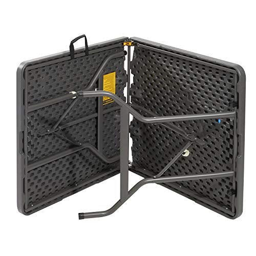 Iceberg Indestructable Too Bi-Fold Folding Table, Indoor/Outdoor, Commercial Grade, Charcoal, 60” W X 30” D X 29” H #TOP4