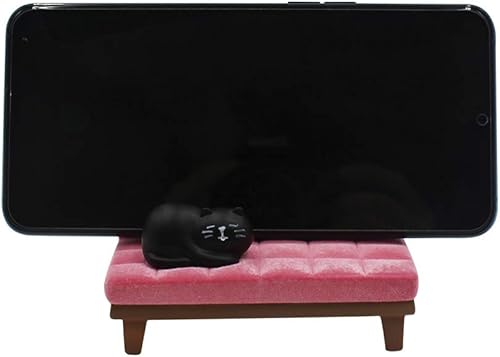 Miniatura 9 de Soporte para teléfono celular de escritorio, aguas termales, con lindo gato relajado para oficina, manos libres, ornamento para el hogar
