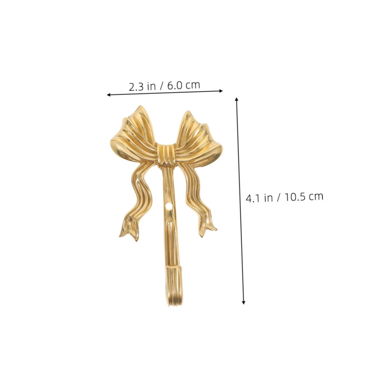 Alipis Ganchos de Pared de Latón Dorado en Forma de Lazo 2 Piezas