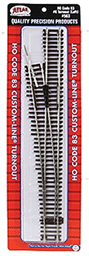 Aiguillage manuel gauche #6 Atlas Code 83 pour train HO