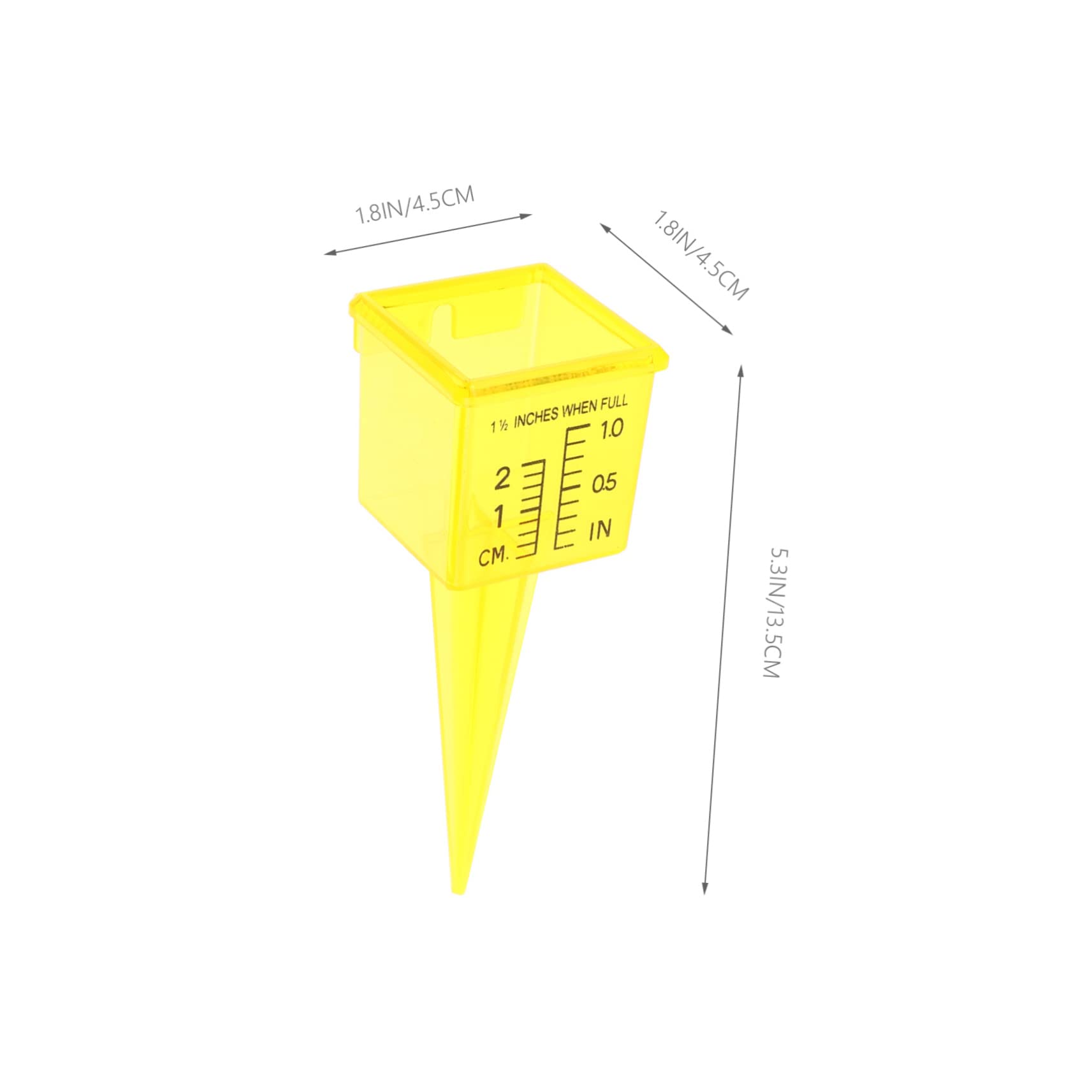 VICASKY 10pcs Plastic Rain Gauges for Gardening Outdoor Water Measuring Tools 1.5 Capacity