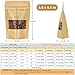 Blisstime Stand Up Pouch, 100 Pack Self-seal Kraft Paper Bags with Matte Window and Tear Notch Resealable Bags for Small Business and Home Use (3.5 X 5.5 Inches)
