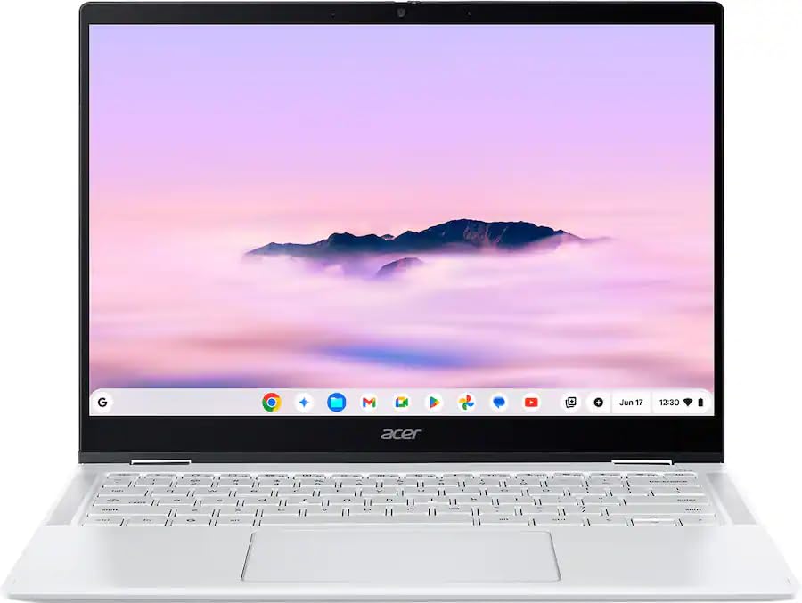 Image of Acer Chromebook Plus Spin 514 Laptop | 14 inch WQXGA Touchscreen | MediaTek Kompanio Ultra 8-Core Processor, 16GB RAM, 256GB SSD | Wifi7, Fingerprint Reader, Backlit Keyboard | Chrome OS-Silver