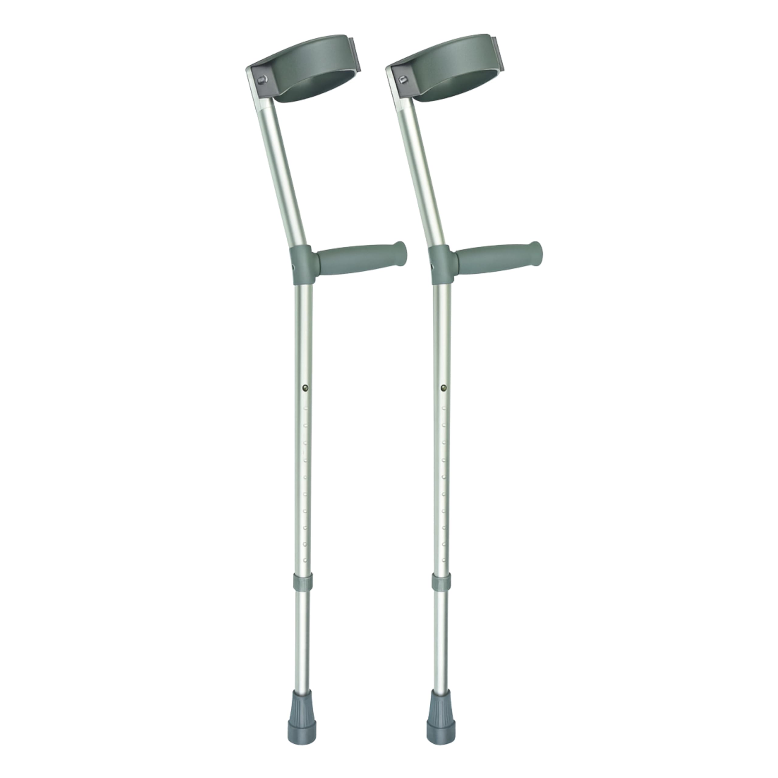 Days Double Adjustable Crutches for Adults, Comfort Handle, Lightweight Mobility Aid, Handle to Ground Height 66 cm-94 cm