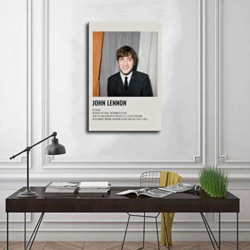 John Lennon – Poster vintage des années 90 pour chambre – Décoration murale – 30 x 45 cm – Sans cadre – Style 1 - Les Beatles, Paul McCartney, John Lennon, RIngo Starr, George Harrison John Lennon - Poster vintage des années 90 pour chambre - Décoration murale - 30 x 45 cm - Sans cadre - Style 1 – Image 4