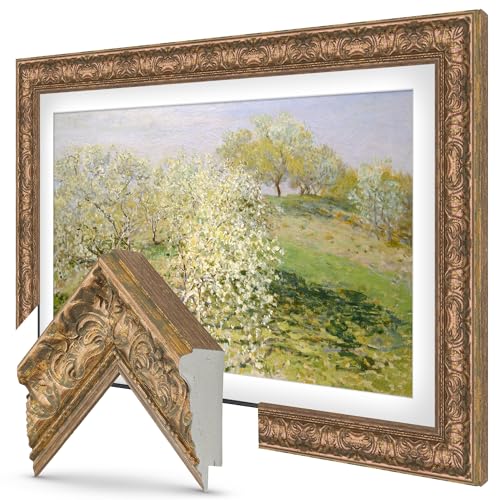 Image of Frame My TV Deco TV Frames -Tuscan Copper Compatible ONLY with Samsung The Frame TV and Pro (Fits 2021-2025 Frame TV, 50")